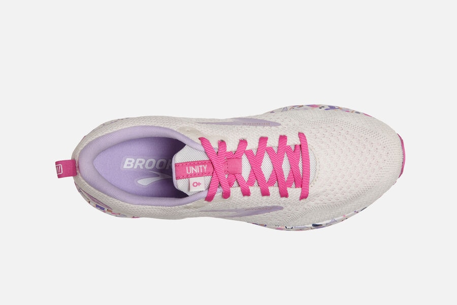 Brooks Running Shoes - Revel 4 Road Womens - White/Pink - OPW-170982